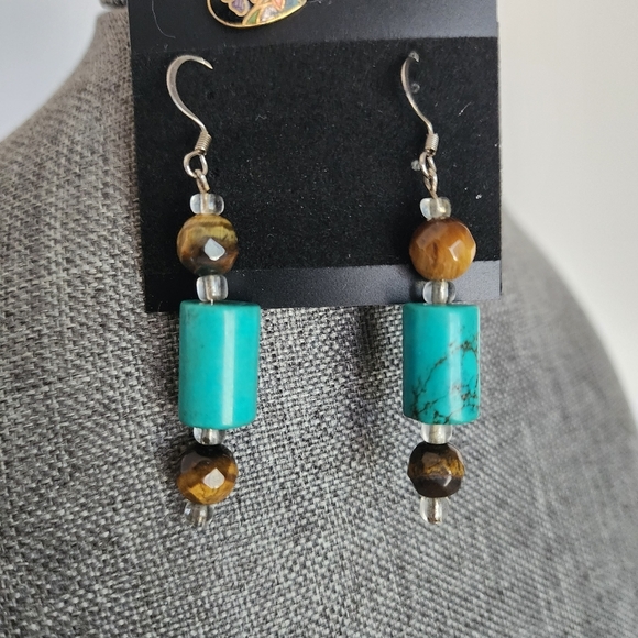 Stone drop dangle earrings - Picture 5 of 5